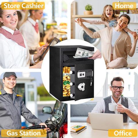 KAER spacious interior accommodates cash slips and documents