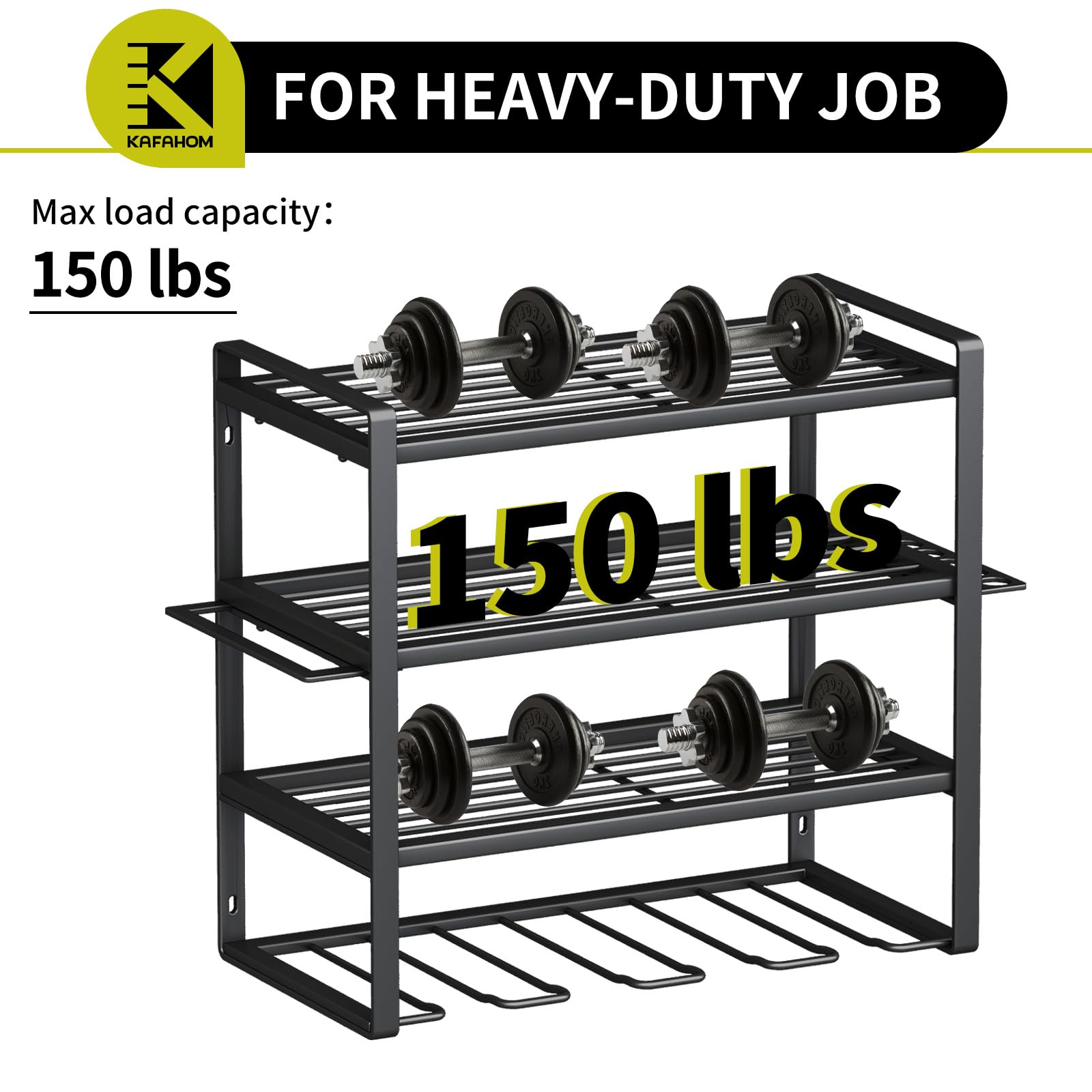 KAFAHOM drill holder four-slot design keeps cordless drills ready