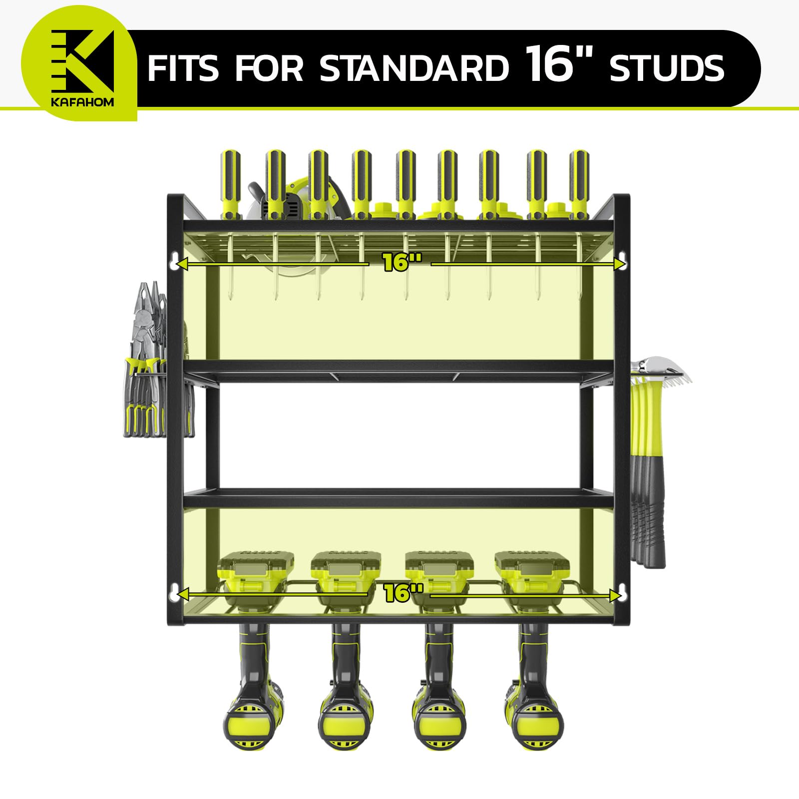 KAFAHOM drill holder wall-mount securing cordless drills