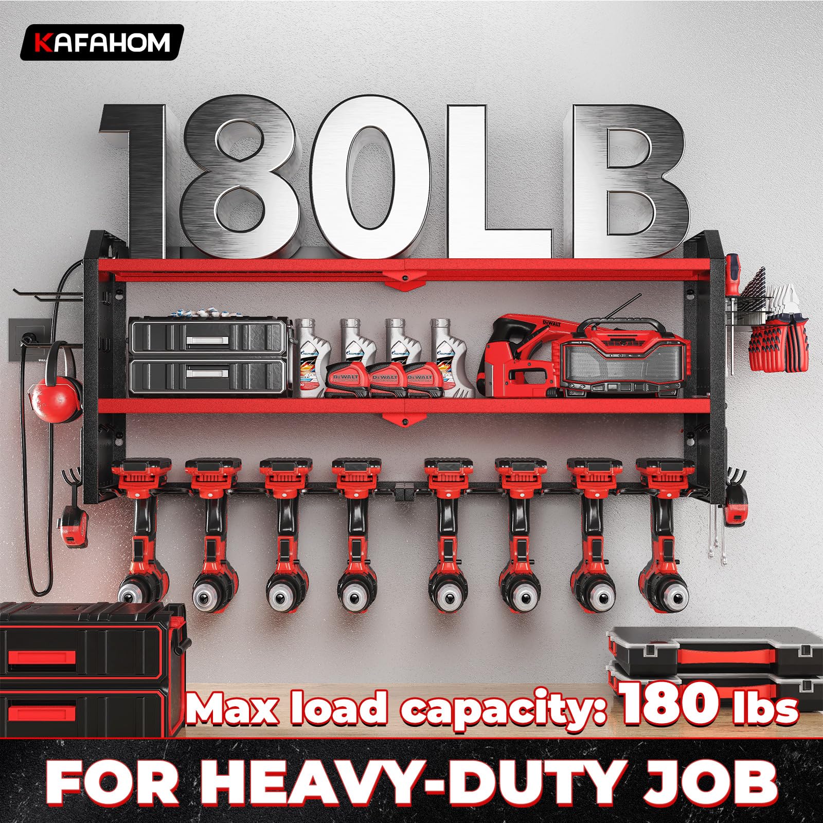 KAFAHOM eight-slot drill holder for efficient workspace