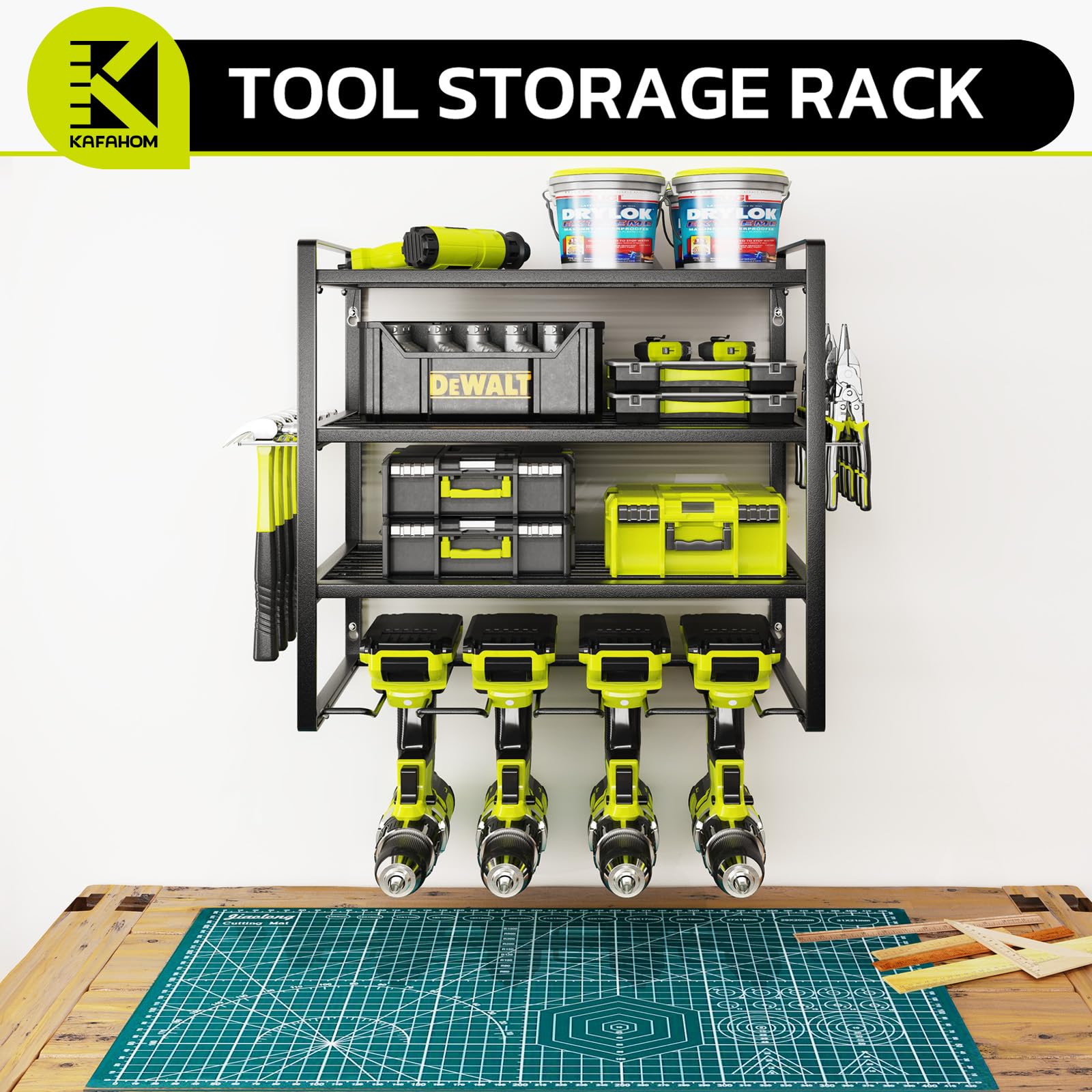 KAFAHOM organized workspace with tools neatly stored