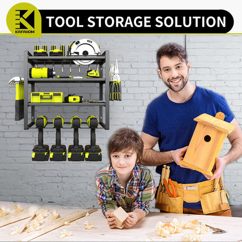 KAFAHOM pliers and hammer storage integrated into the rack