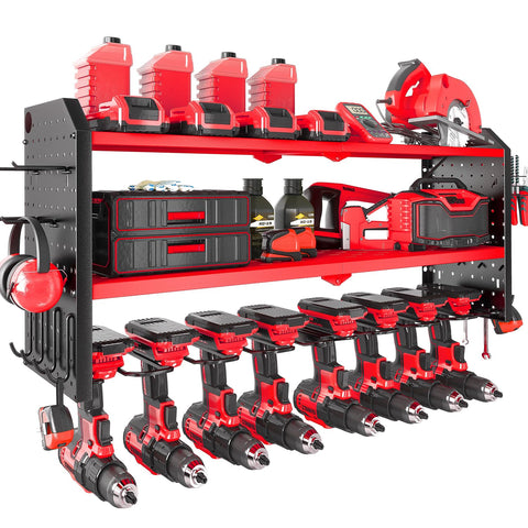 KAFAHOM power tool organizer with 8 drill slots for easy access