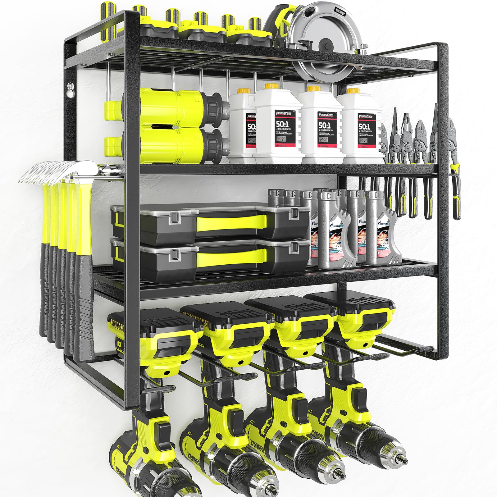 KAFAHOM power tool organizer wall-mount for quick drill access and organization