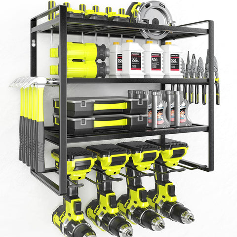 KAFAHOM power tool organizer wall-mount for quick drill access and organization