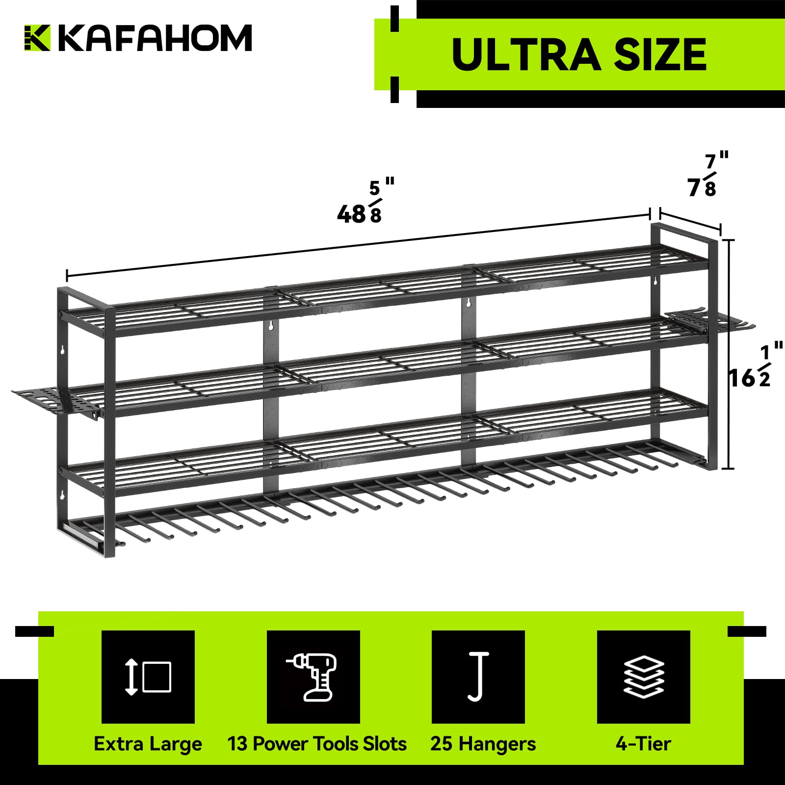 KAFAHOM premium iron frame provides durable, rustic-modern aesthetics.