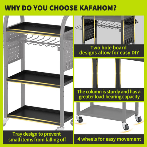 KAFAHOM rotating wheels provide flexible placement in busy work environments.