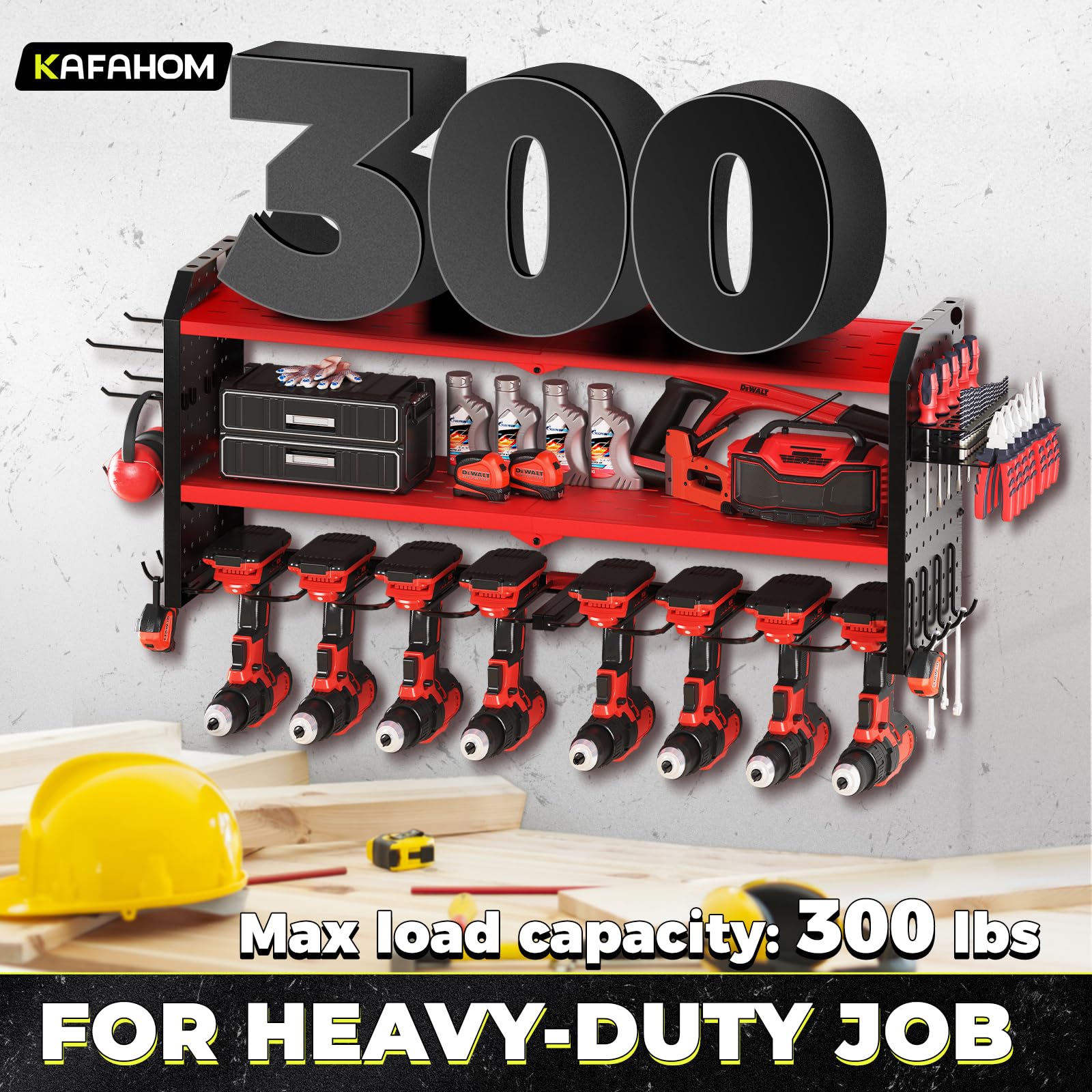 KAFAHOM wall-mount compatible with concrete or drywall installations