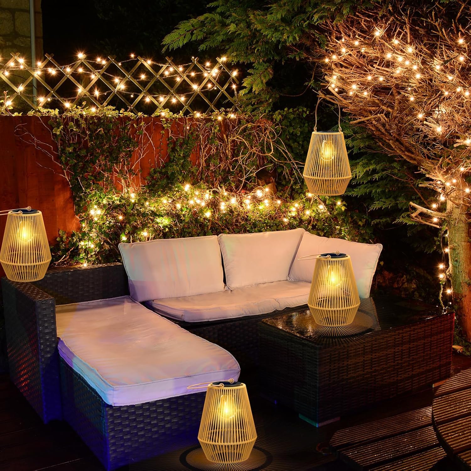 KagoLing lanterns charge during the day for easy maintenance-free evening ambience