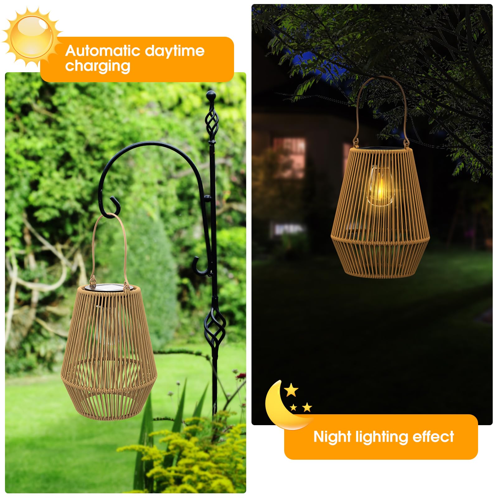 KagoLing outdoor lantern IP65 waterproof withstands rain for year-round garden decor
