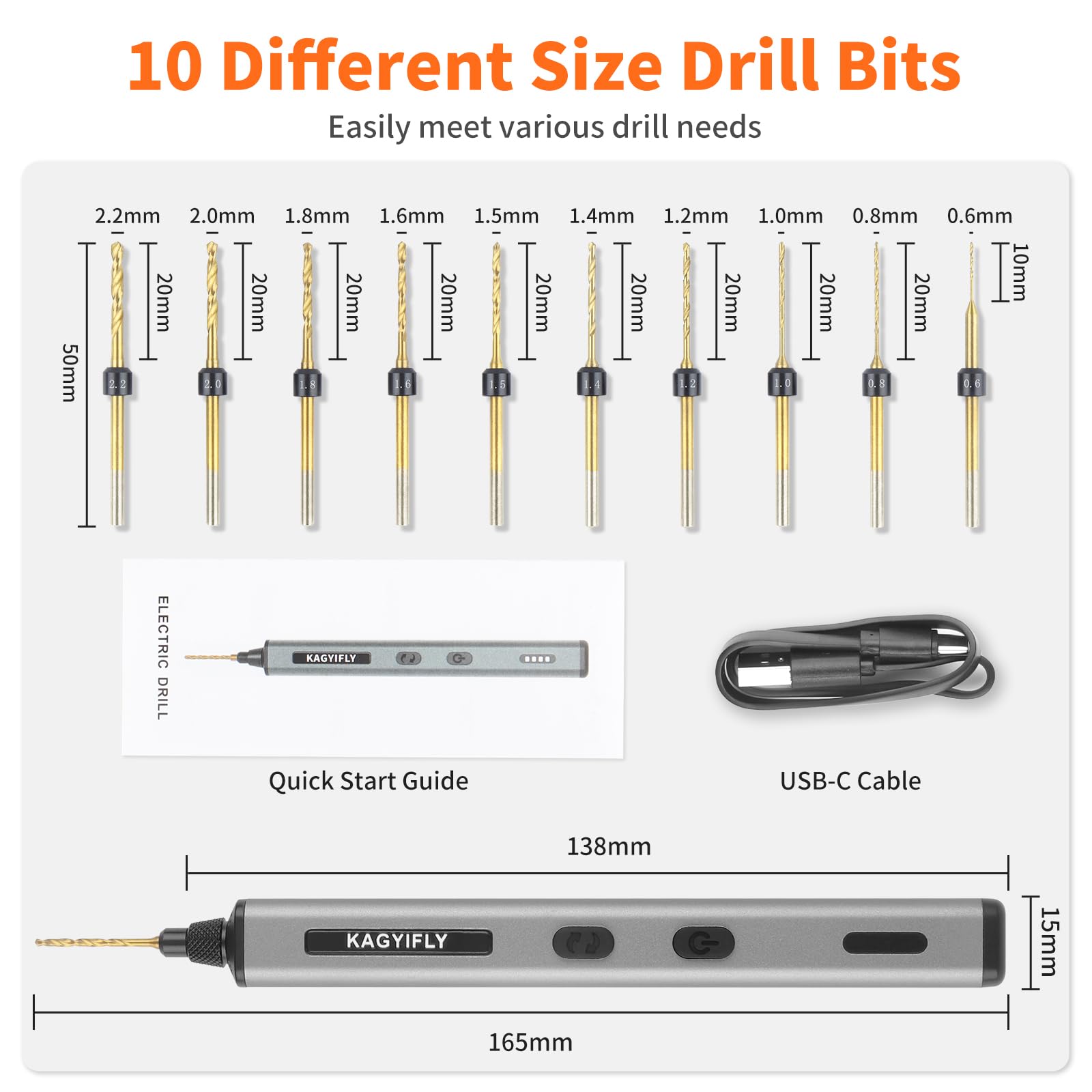 KAGYIFLY brushless motor mini drill for efficient, steady drilling