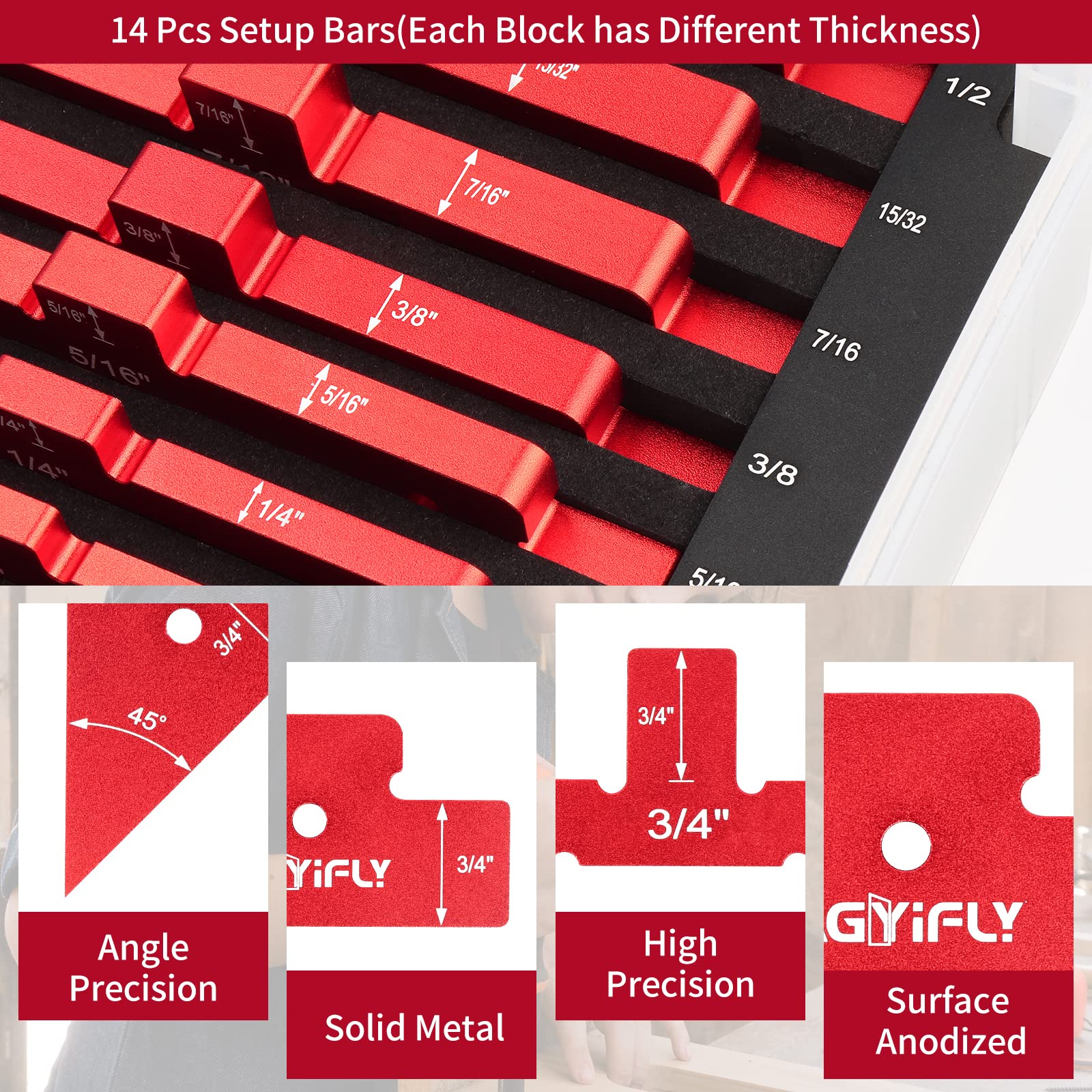 KAGYIFLY smooth anodized finish protects hands and tools during routing