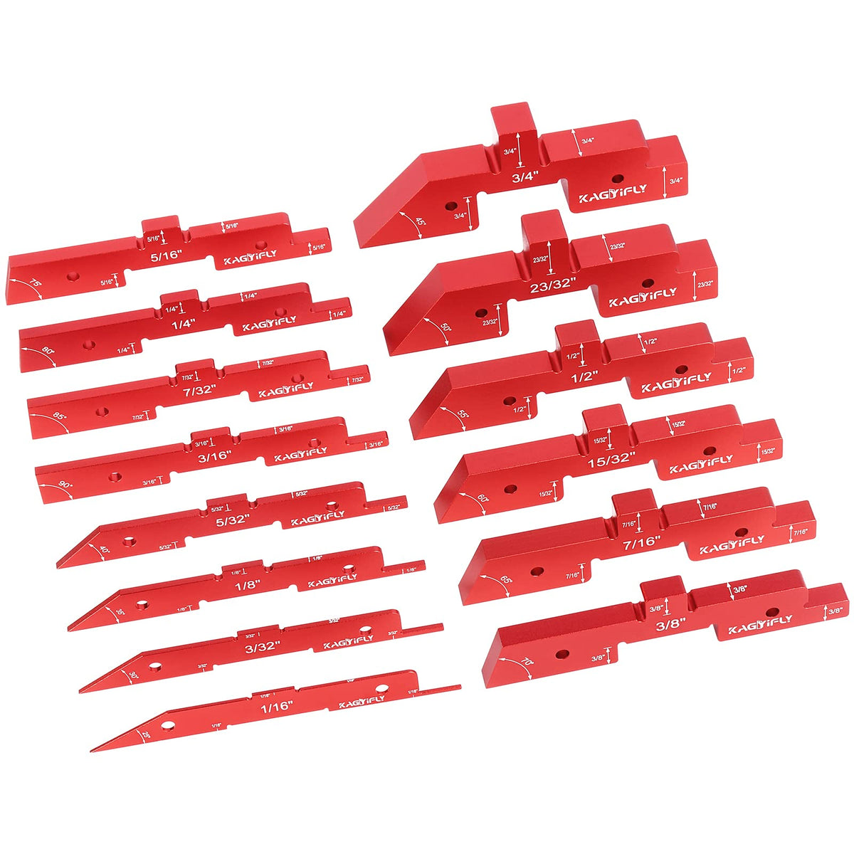 KAGYIFLY setup blocks kit for woodworking with 14 pieces offering versatile measurements