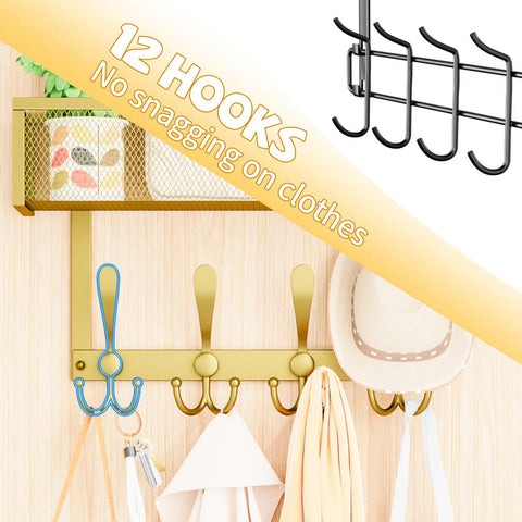 Kaiferty 12-hook organizer with high-density mesh keeps small items in place