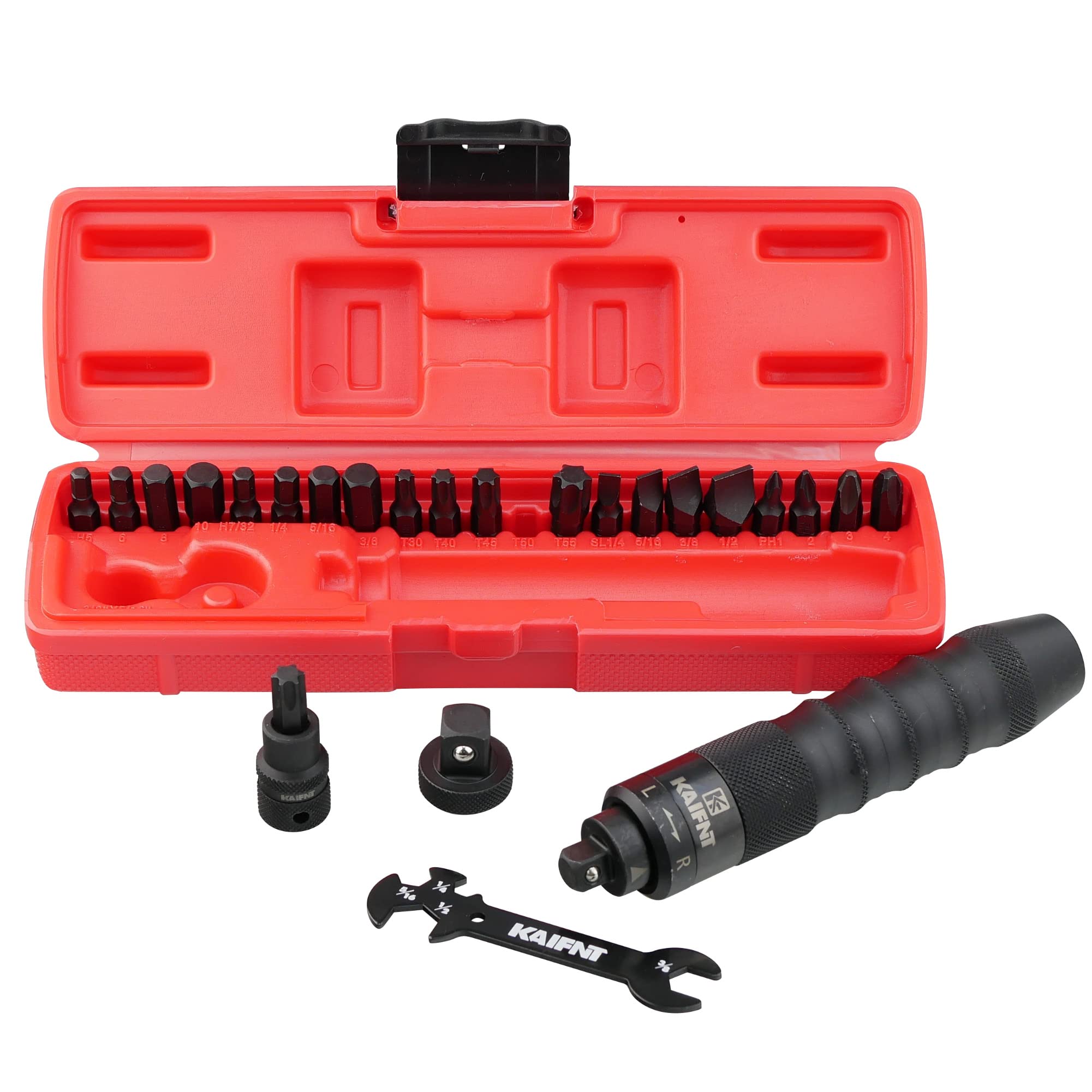 KAIFNT K504 full set in blow-molded case for organized storage and portability.