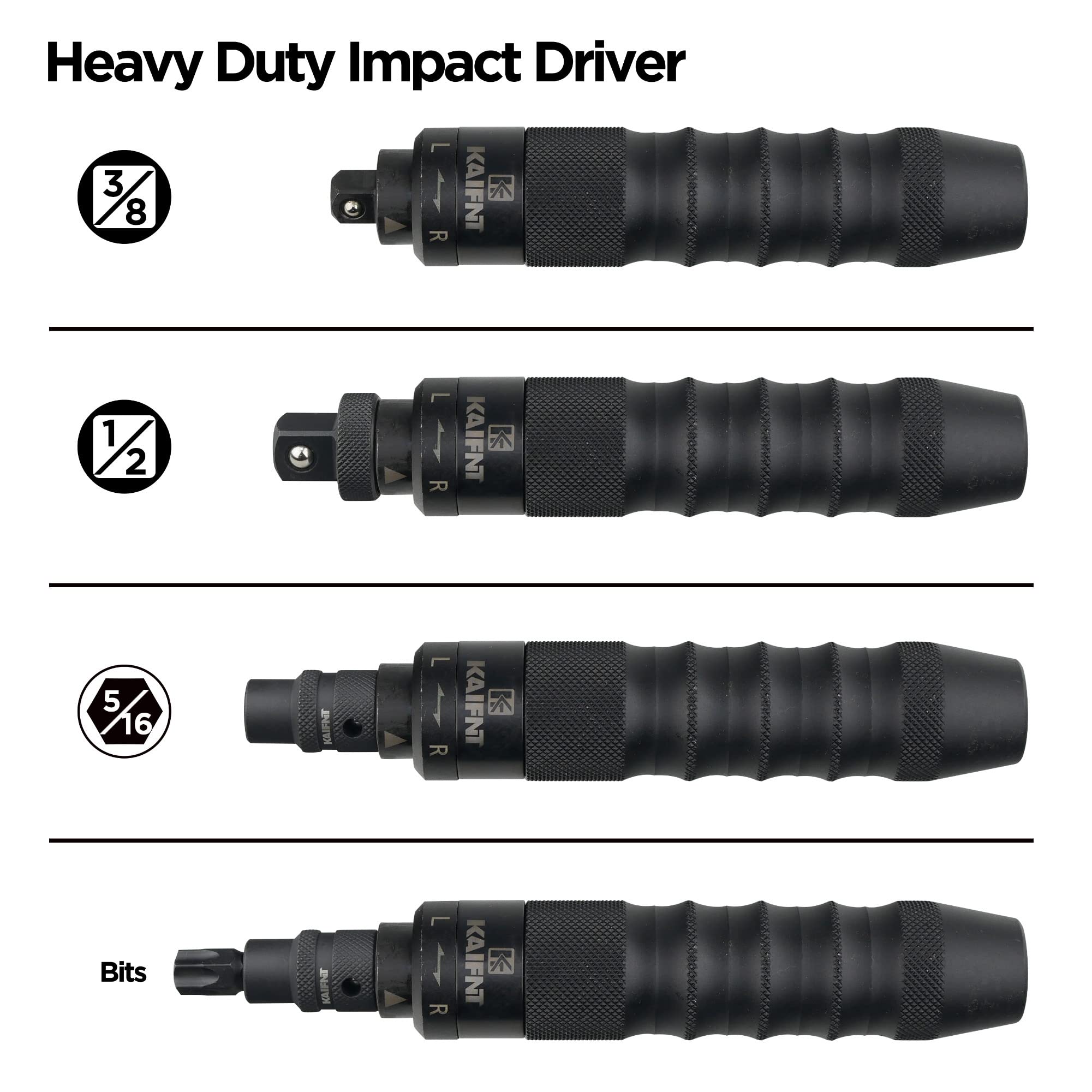 KAIFNT K504 two adapters and a wrench support tightening and loosening tasks.