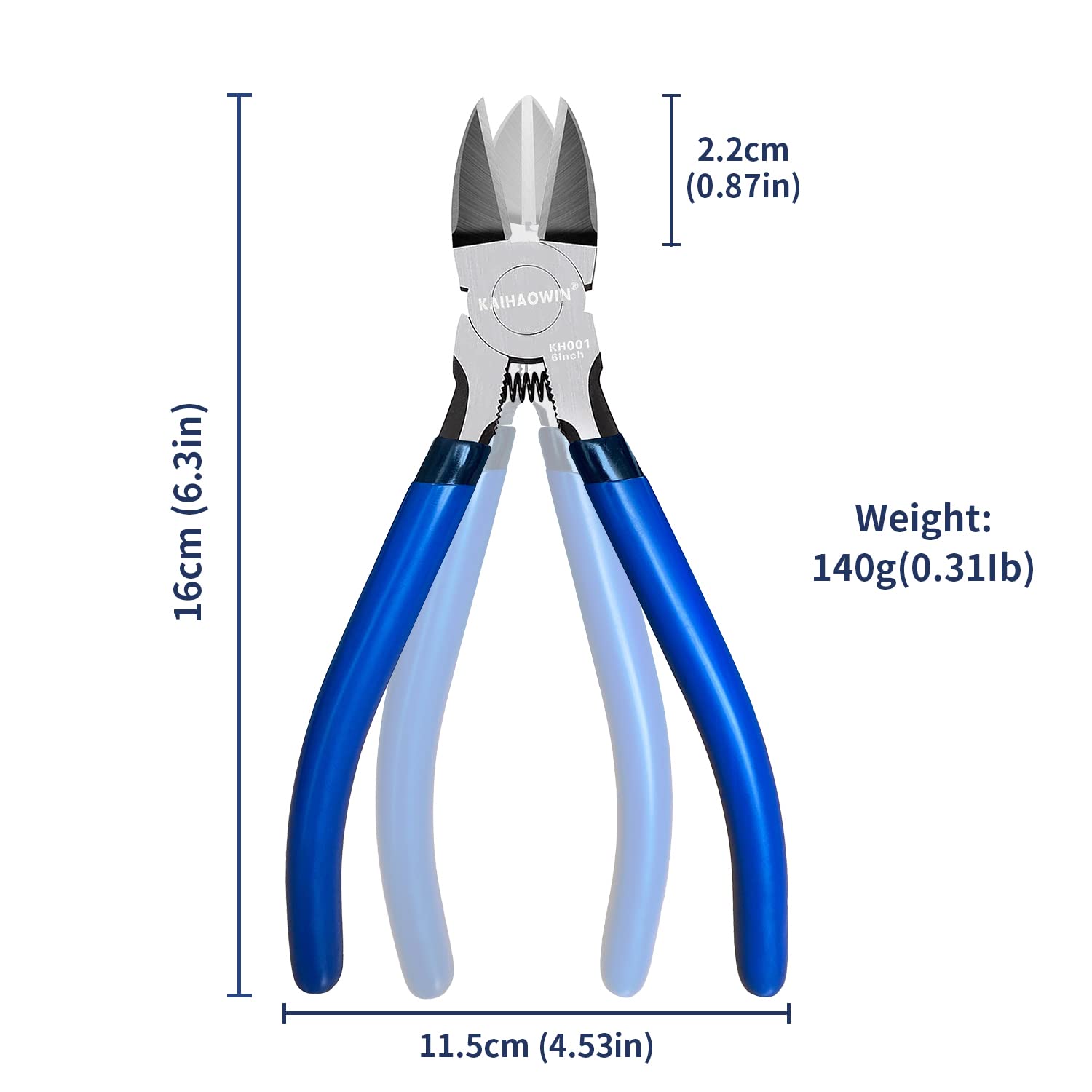 KAIHAOWIN 10-pack wire cutters pack shown for convenient storage and multi-project use.