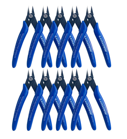 KAIHAOWIN 170 wire cutters close-up with ultra sharp blades for precise electronic cuts.