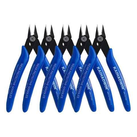 KAIHAOWIN Micro Wire Cutters in blue for precise electronics and crafts.