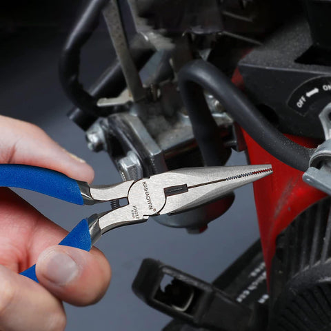 KAIHAOWIN 5-inch needle nose pliers kept ready for electronics work.