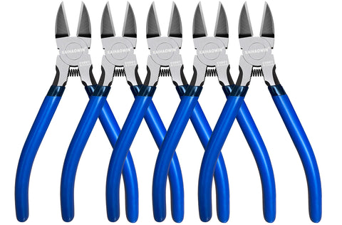 KAIHAOWIN wire cutters with blue handle highlight precision cuts for jewelry making