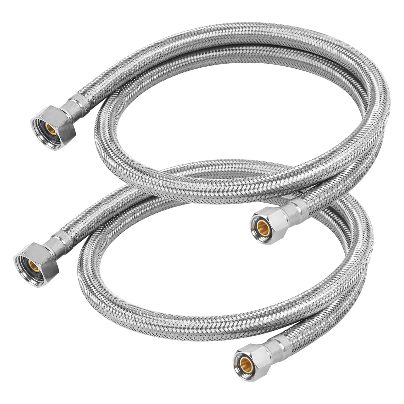 KAINGA 36in braided stainless faucet supply line for durable kitchen and bath connections