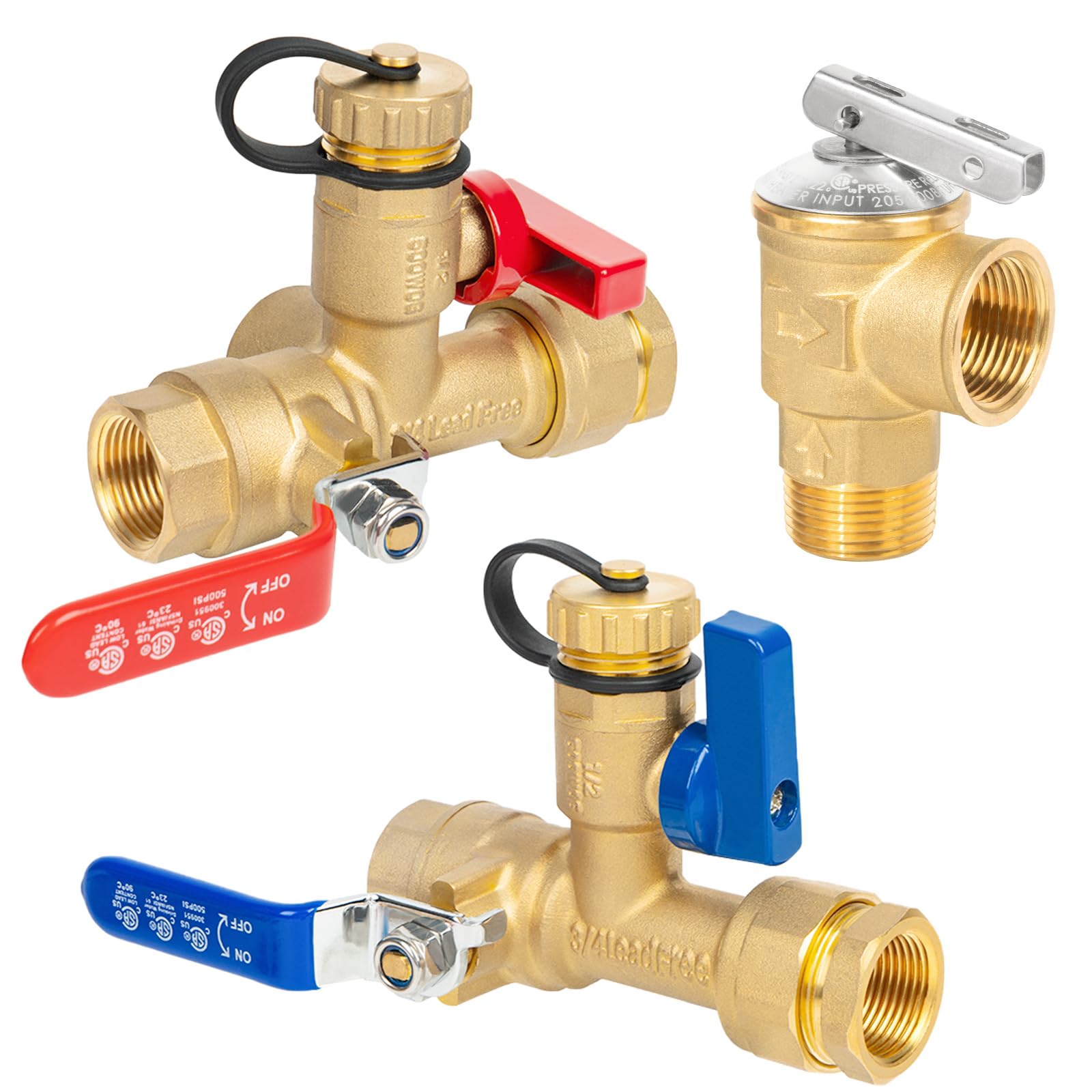 KAINGA tankless valve kit with 3/4 IPS isolators for easy maintenance