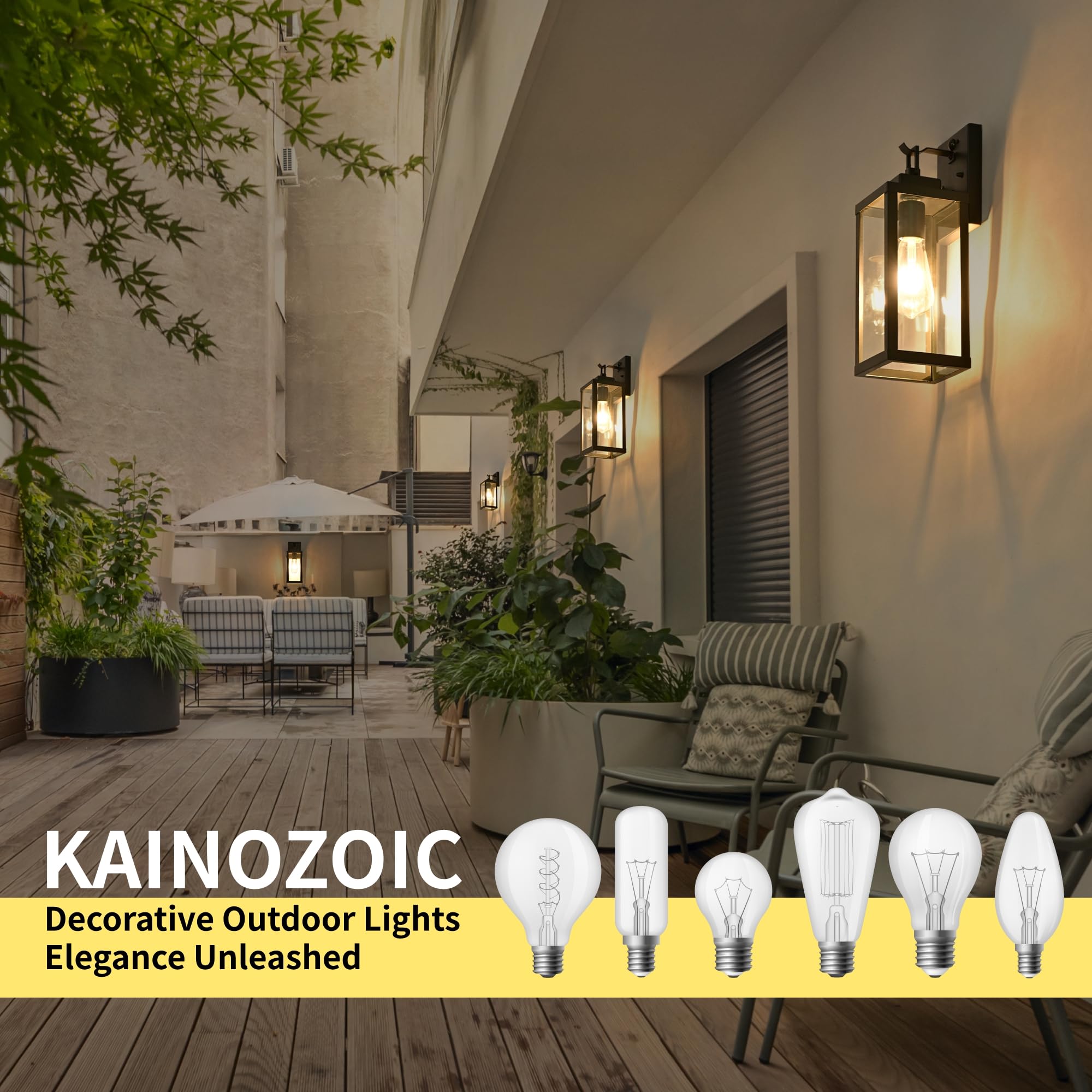 Kainozoic bottom glass panel for easy cleaning and bulb replacement