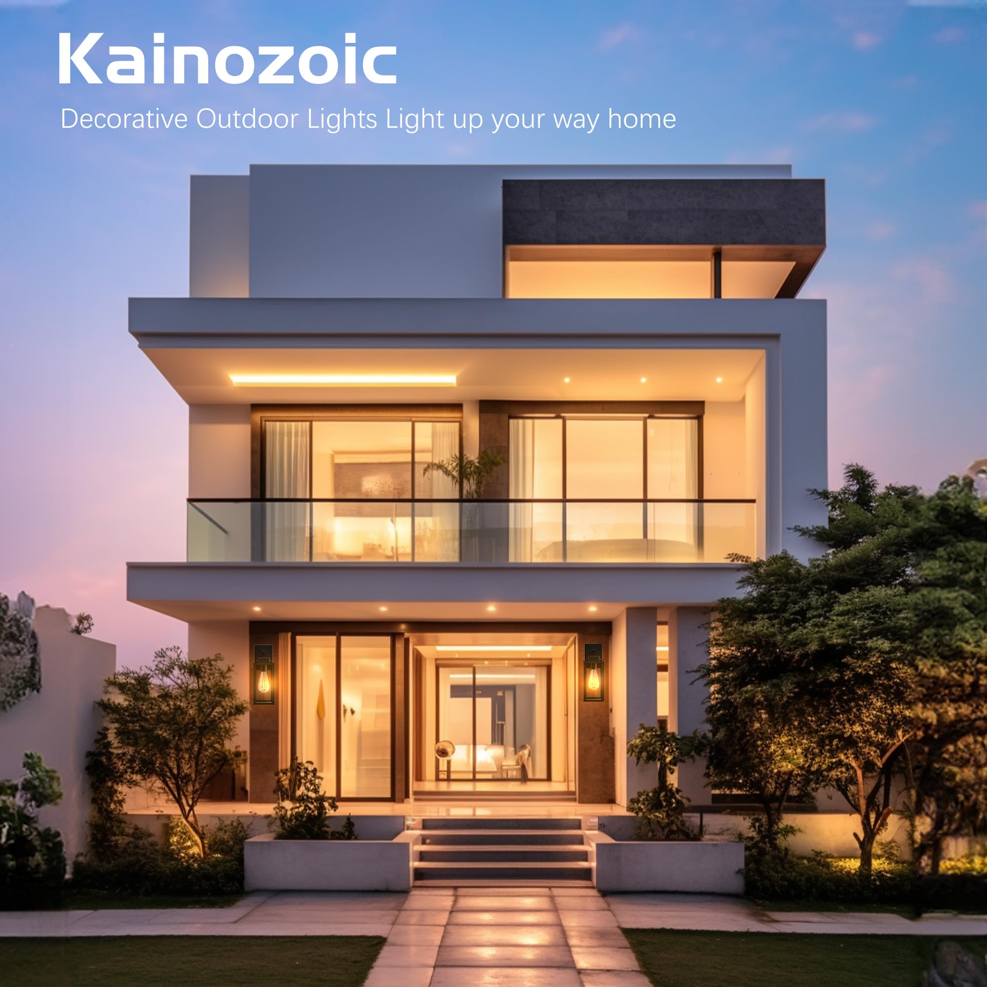 Kainozoic bulb-friendly porch light compatible with LED and other bulbs