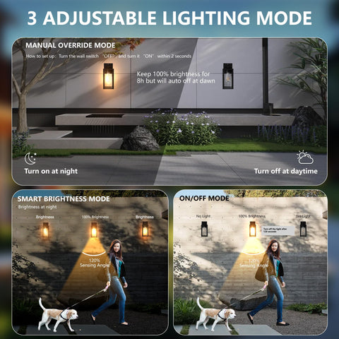 Kainozoic Dawn-to-Dusk garage wall light enhances nighttime safety.