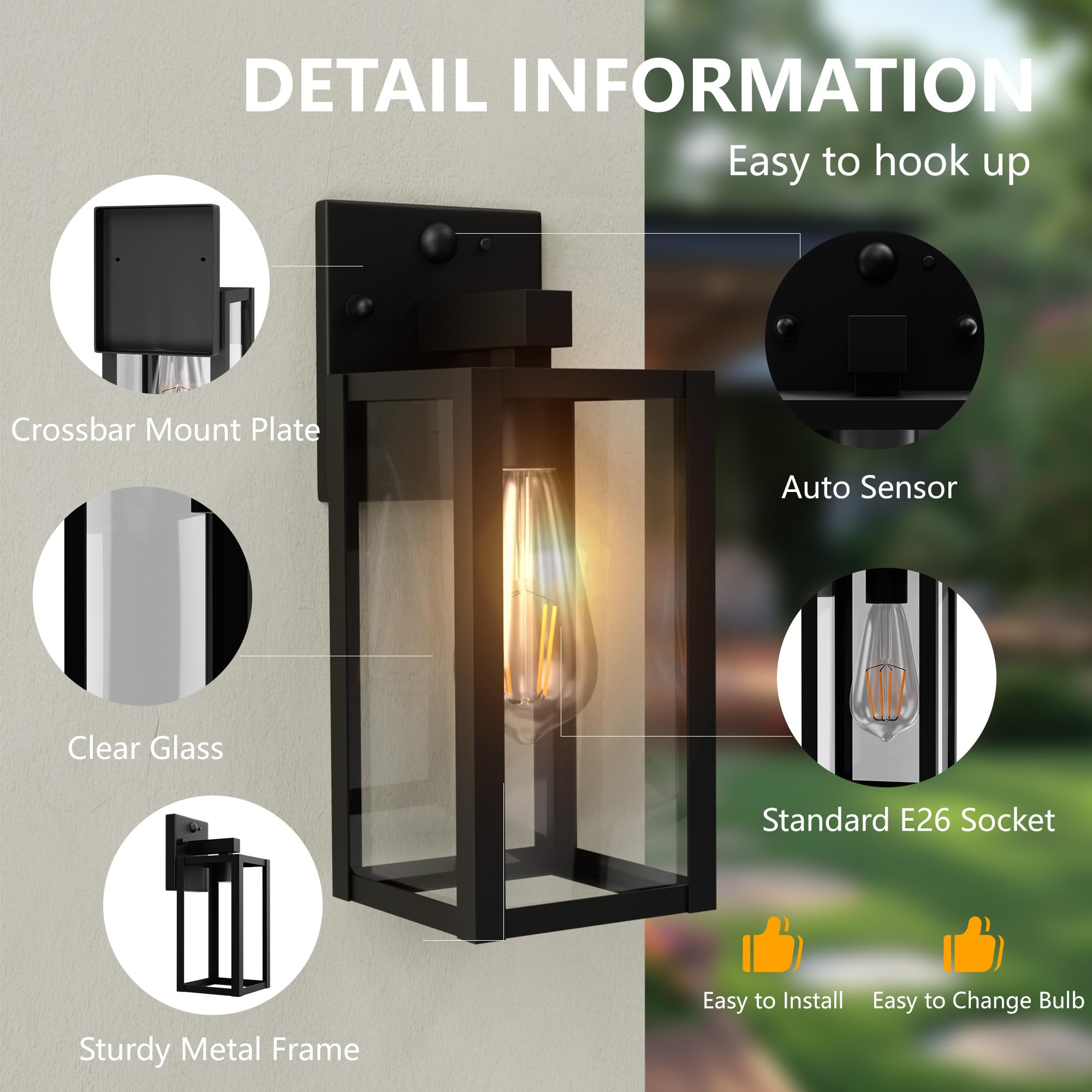 Kainozoic Dawn-to-Dusk patio outdoor light creates welcoming ambiance.