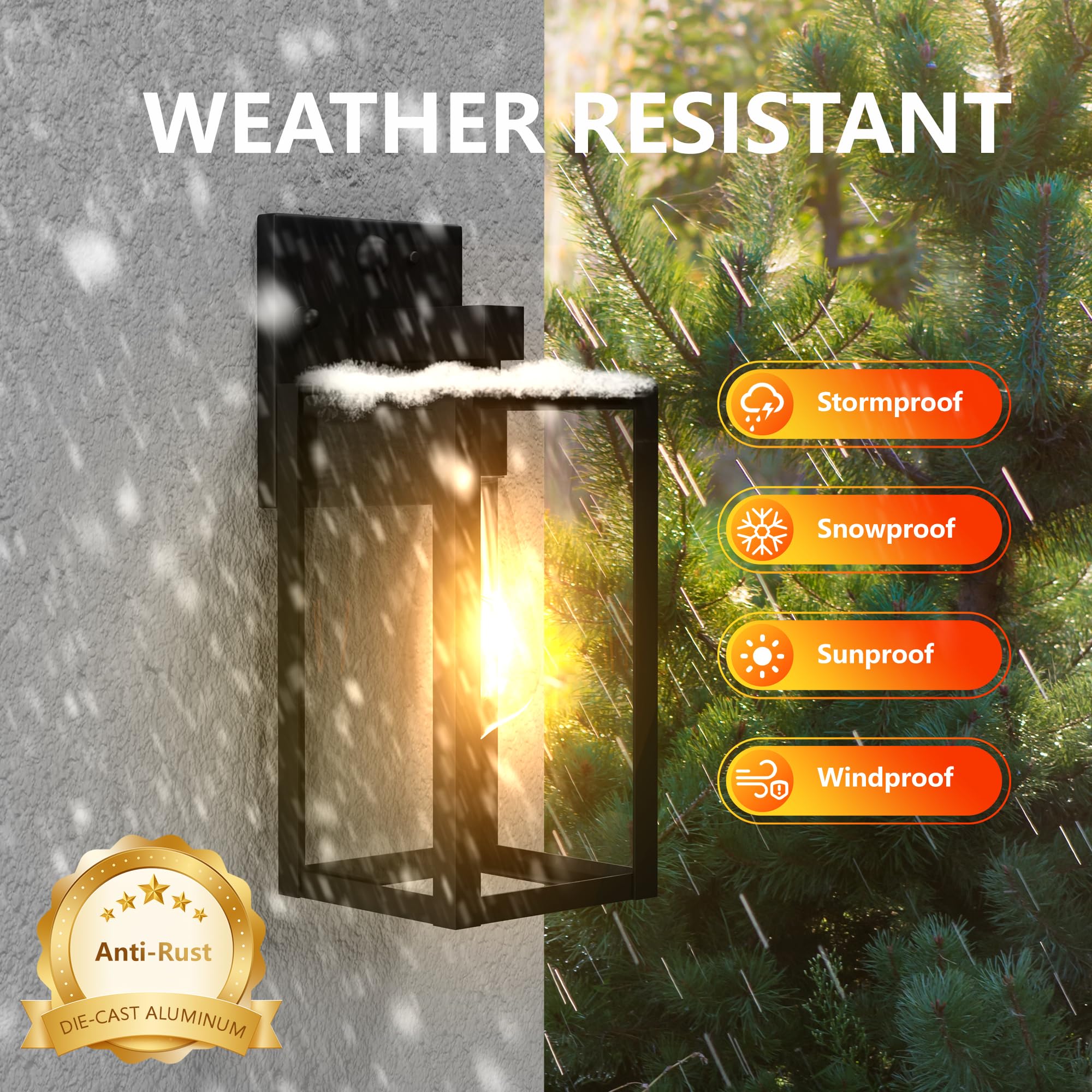 Kainozoic waterproof porch light ideal for patios and entryways.