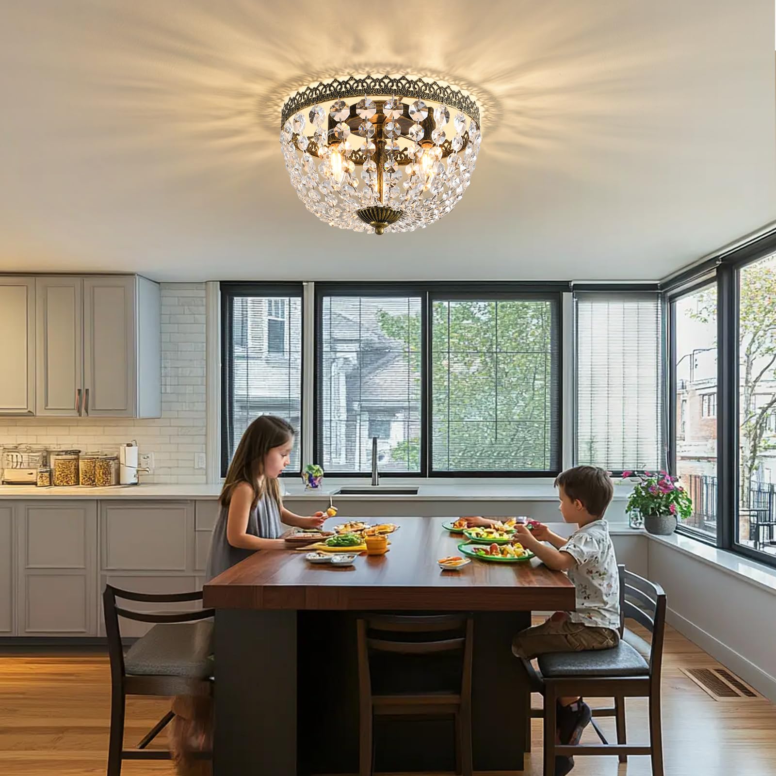 KAIQI crystal chandelier for entry hall creating instant sophistication