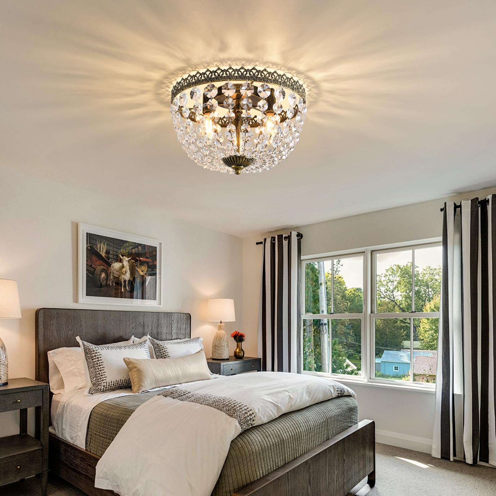 KAIQI crystal chandelier for living room ambience with shimmering reflections
