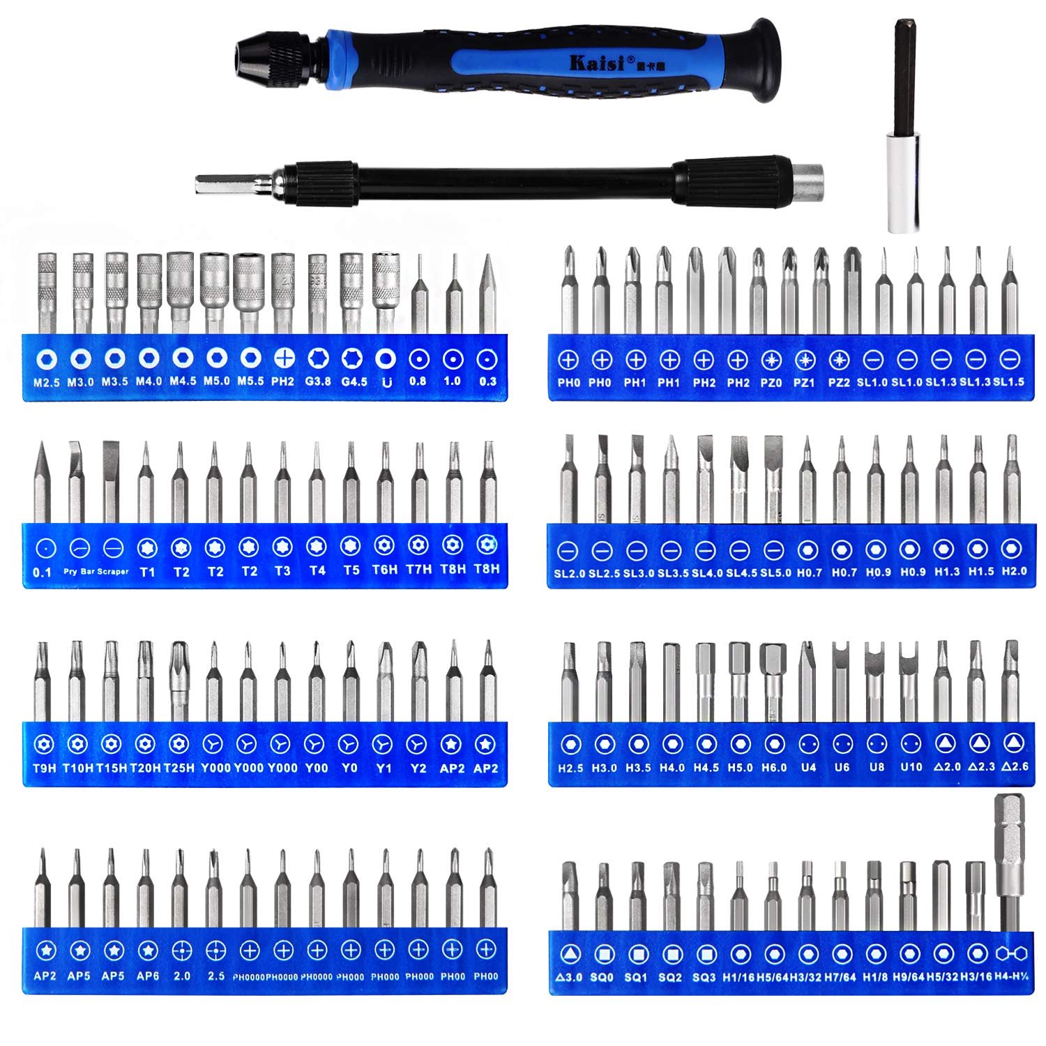 Kaisi 136 in 1 bits set with diverse bit types for electronics