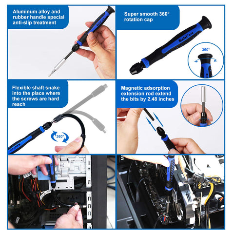 Kaisi 136 in 1 CR-V steel bits highlighting durability and precision