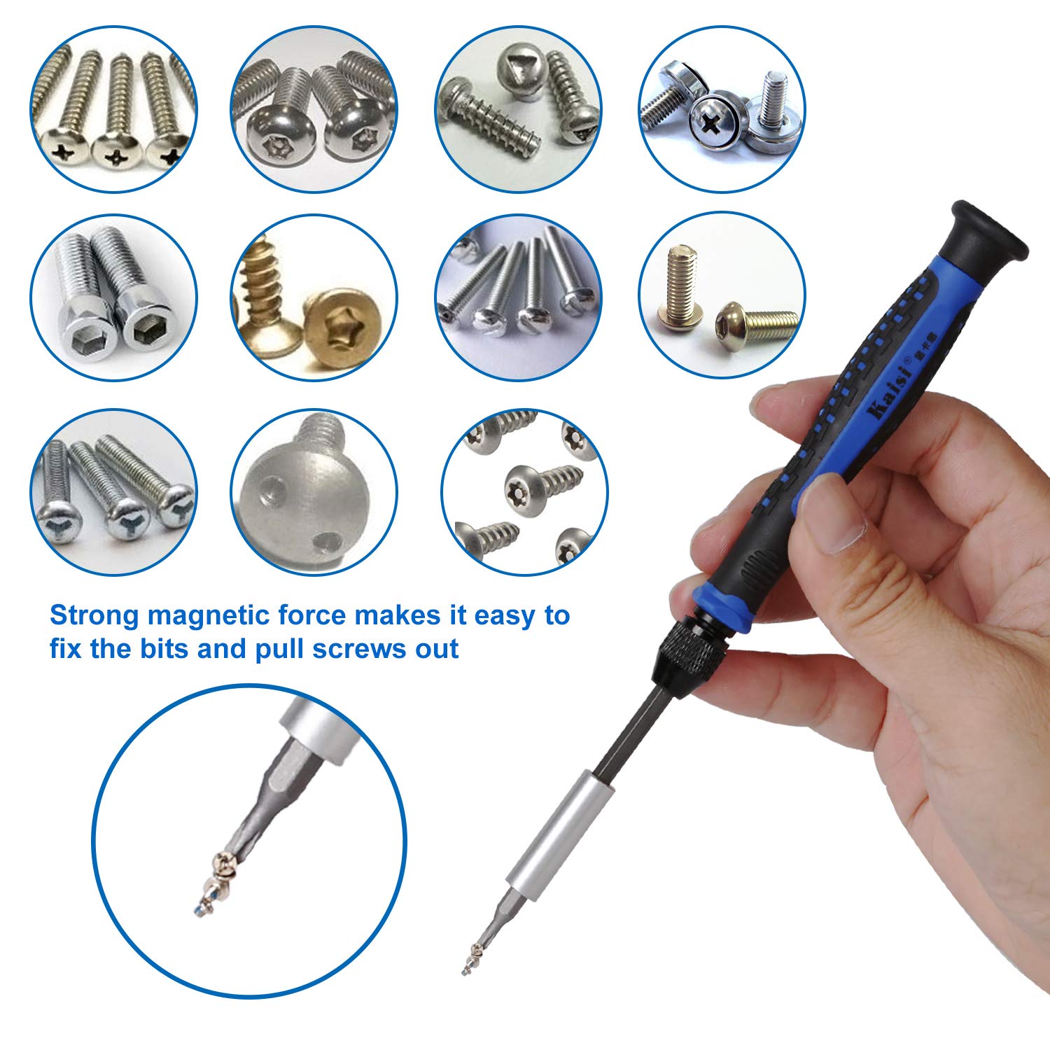 Kaisi 136 in 1 magnetic drive enables secure screw control