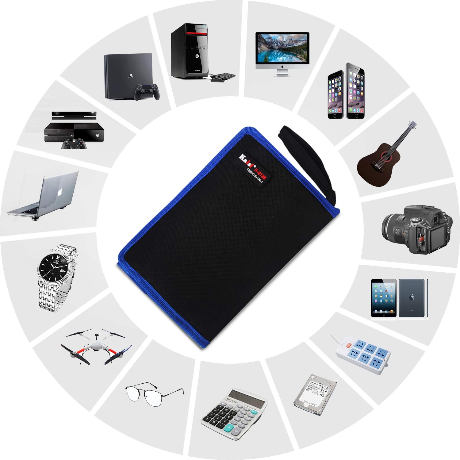 Kaisi 136 in 1 portable bag keeping tools organized on the go