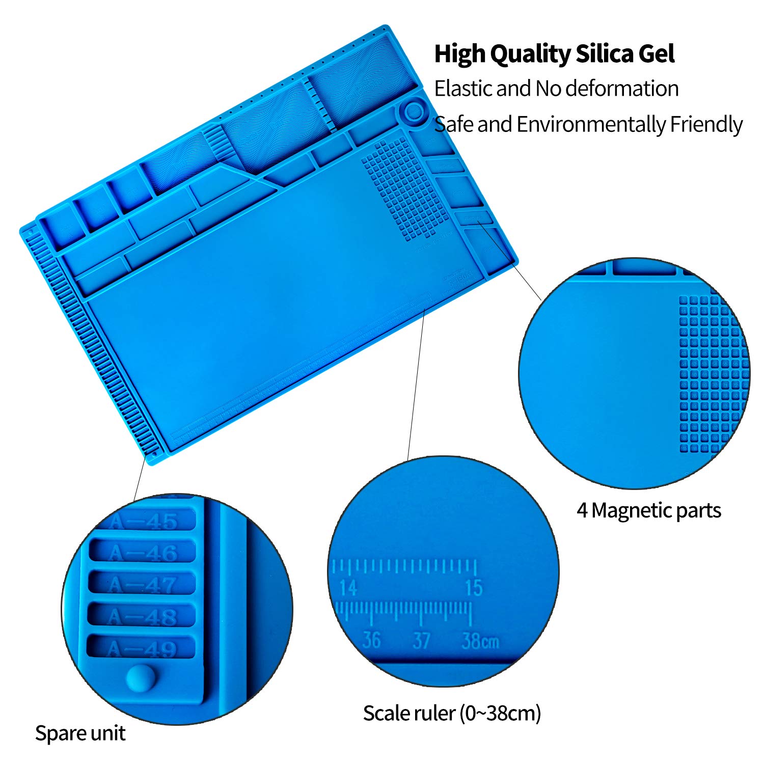 Kaisi S-180 magnetic parts areas keep screws organized