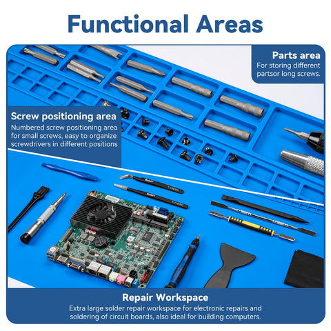 Kaisi heat-resistant soldering mat with 932°F rating for high-heat tasks.