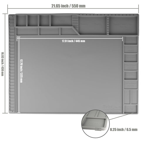 Kaisi large soldering mat heat resistance 932°F close-up demonstrates high-temp durability
