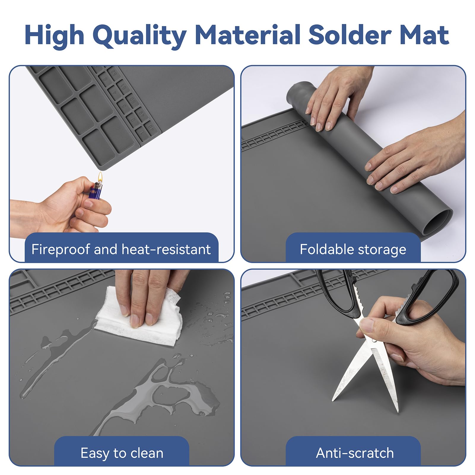 Kaisi mat supports a large workbench setup for complex repairs.