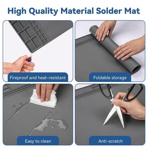 Kaisi mat supports a large workbench setup for complex repairs.