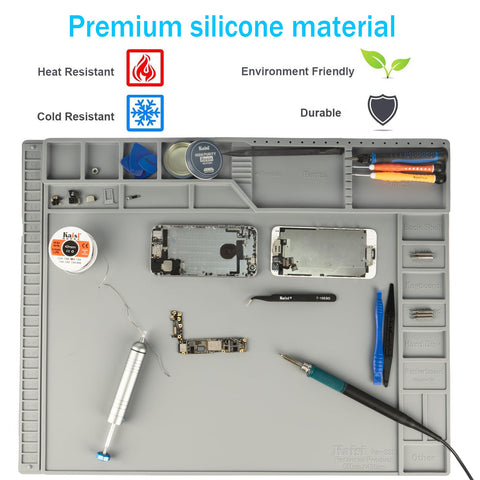 Kaisi mat with built-in screw positions keeps small parts organized