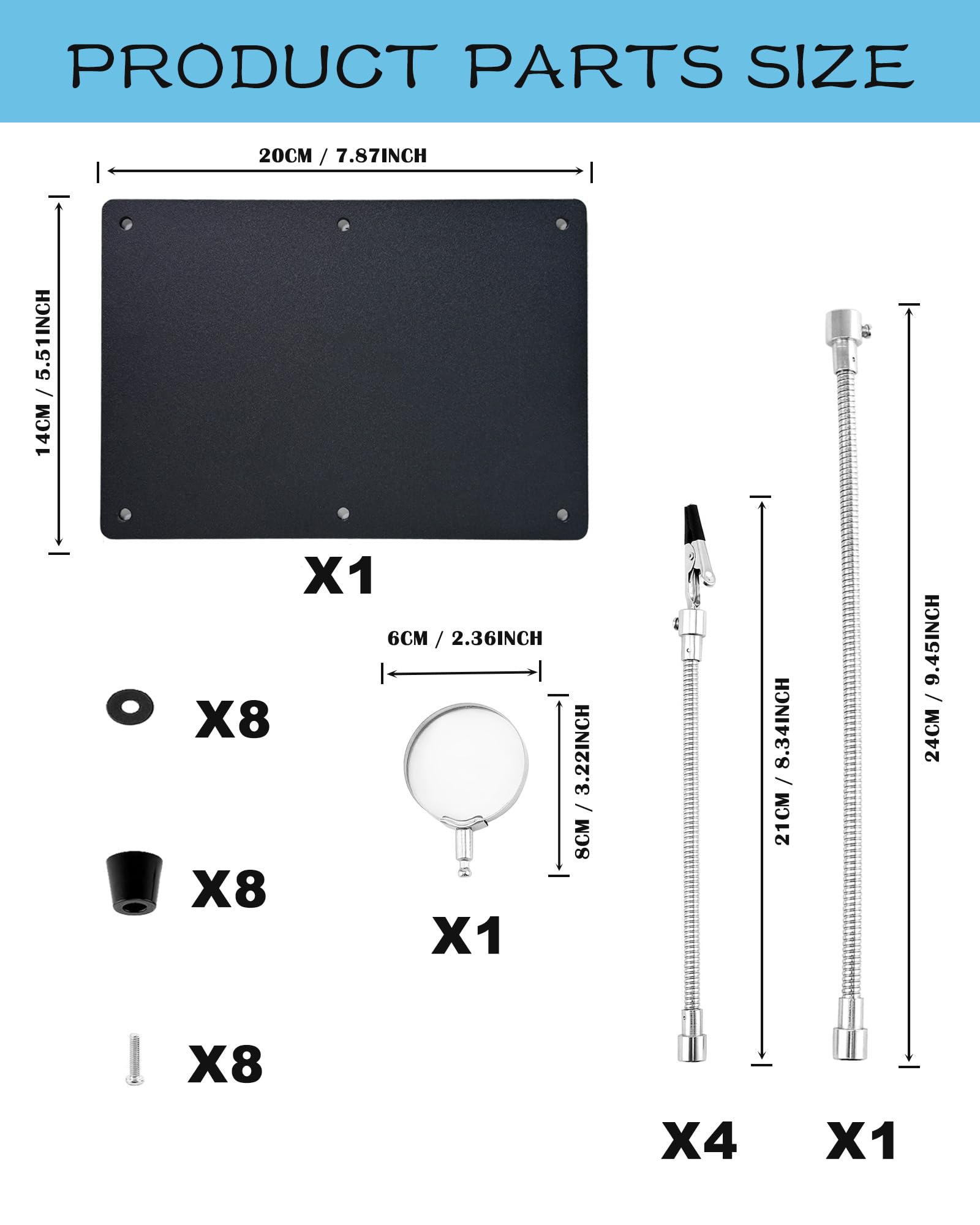 Kaisiking four gooseneck arms offer versatile positioning.