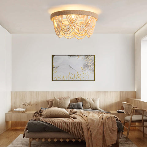 KAISITE boho chandelier fan with remote for stylish cooling.