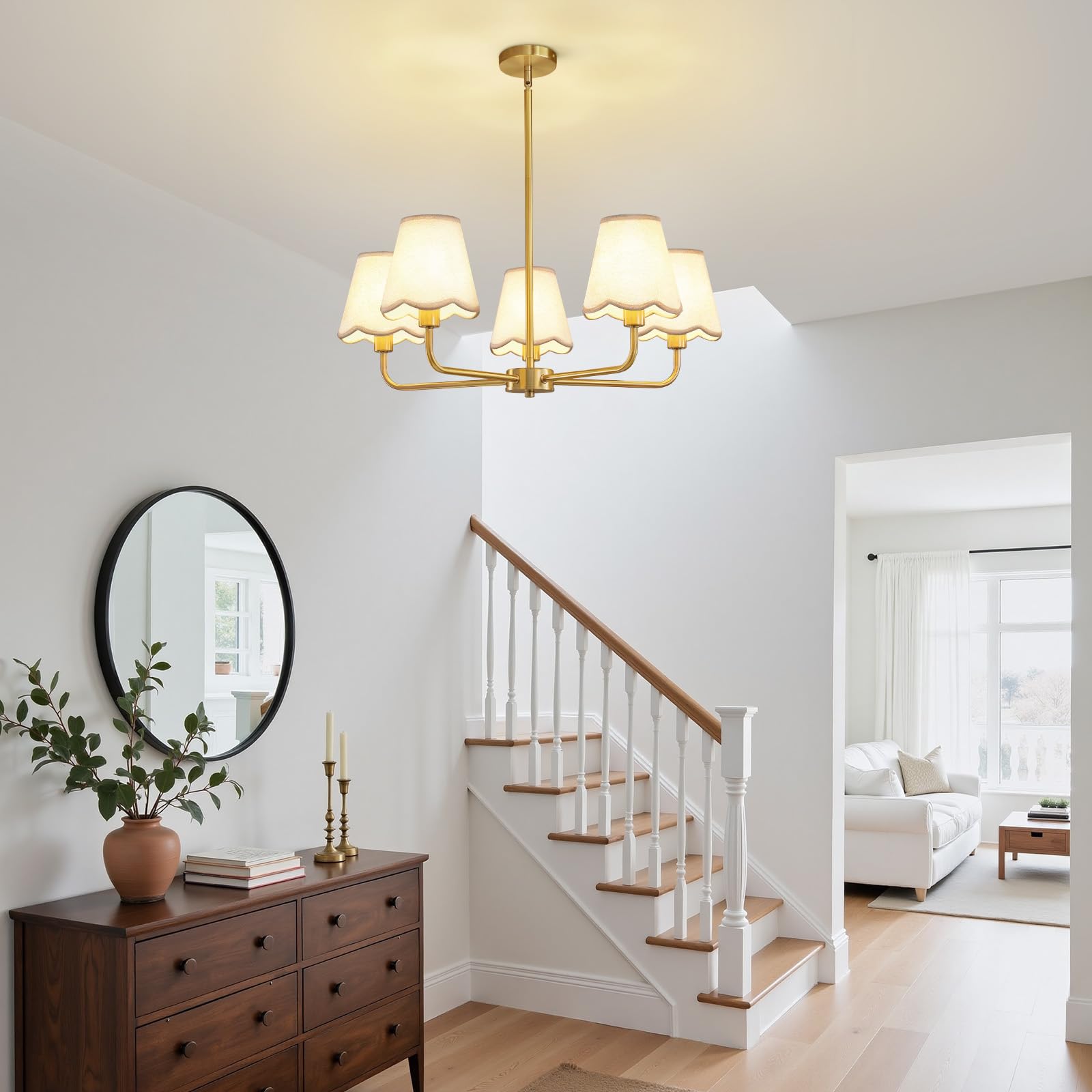 KAISITE dimmable compatibility allows mood lighting with compatible bulbs.