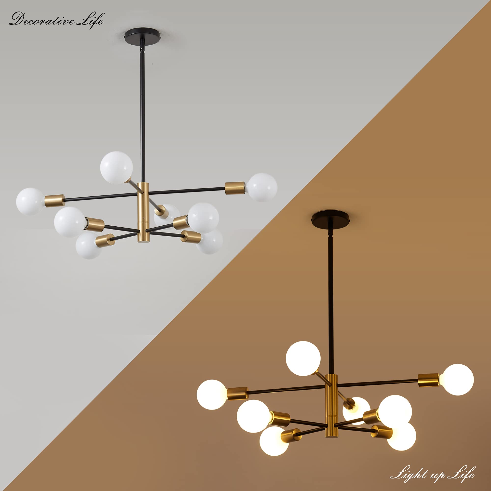 KAISITE living room chandelier providing ambient glow