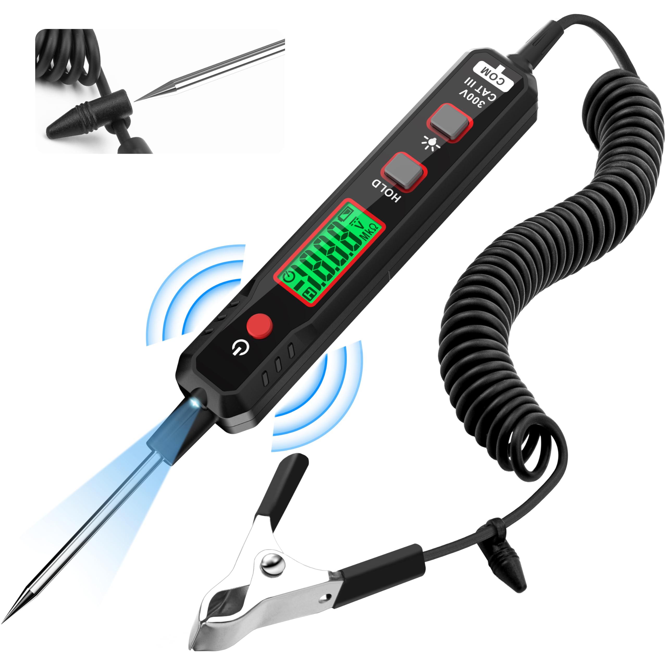 KAIWEETS 0-100V DC smart test light for versatile automotive circuit checks