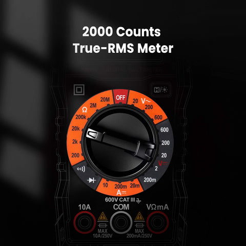 Kaiweets meter features double fuses for safe up to 600V measurements.